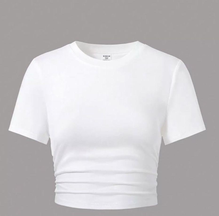 simple cropped compression shirt for woman