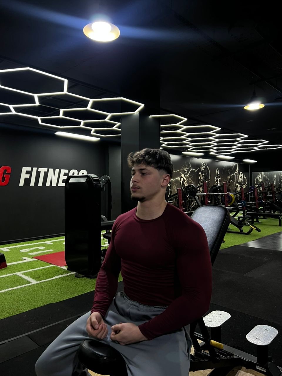 Simple Compression Long Sleeves Burgundy - Image 2