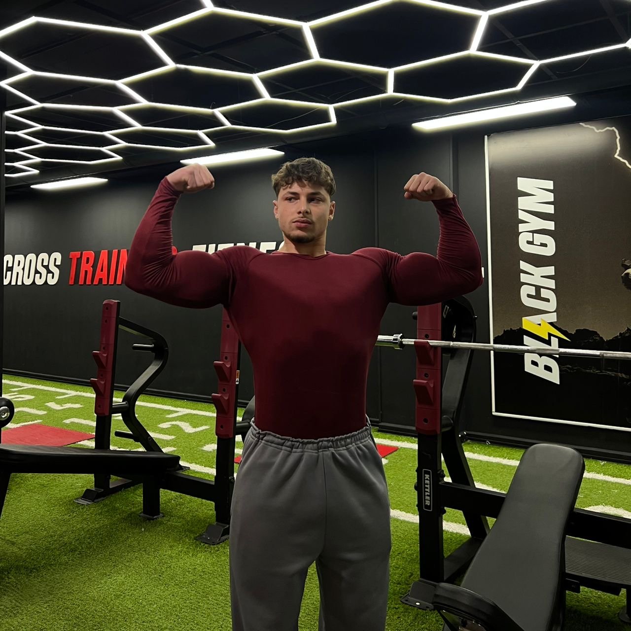 Simple Compression Long Sleeves Burgundy